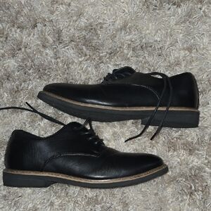 Deer Stags Black Leather Oxfords